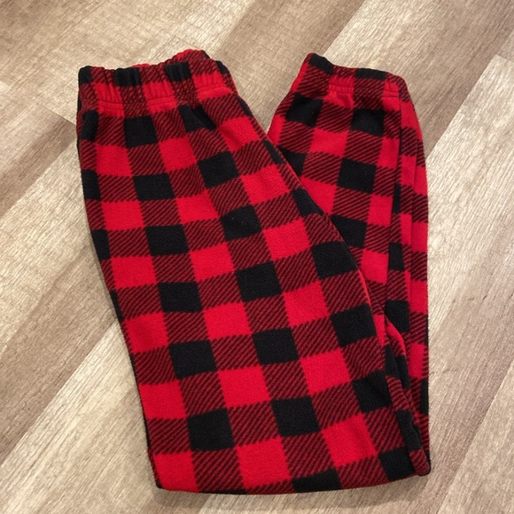 Roots Kids cozy PJ bottoms (red and black plaid) - Picture 2 of 5
